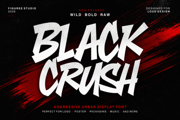 Black Crush: Engineering Visual Tension in Aggressive Urban Typography