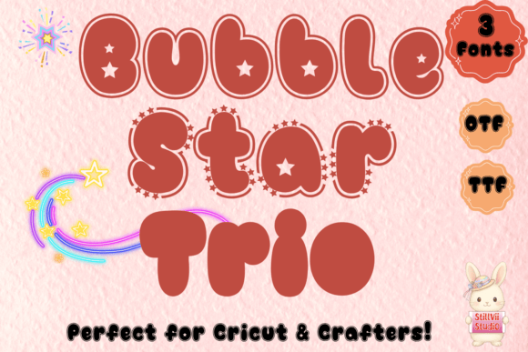 Bubble Star Trio: Mastering Layered Display Fonts for Retro Crafts