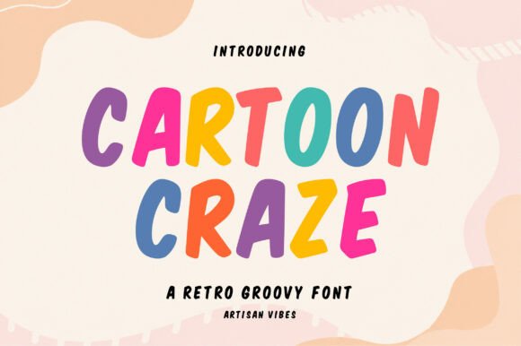 Cartoon Craze: Retro Display Font for Creative Projects