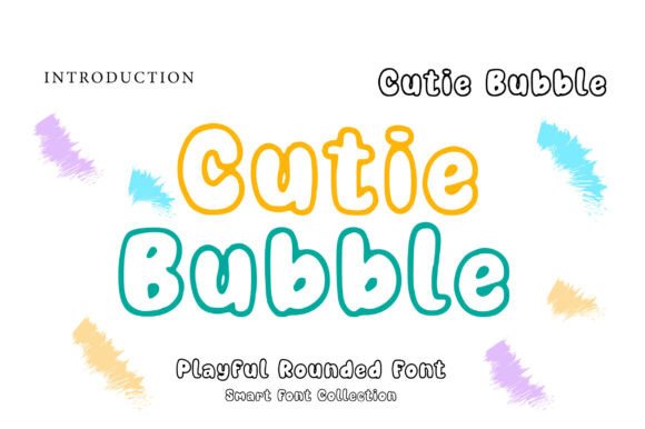 Cutie Bubble: Elevating Playful Design with Soft, Outlined Typography