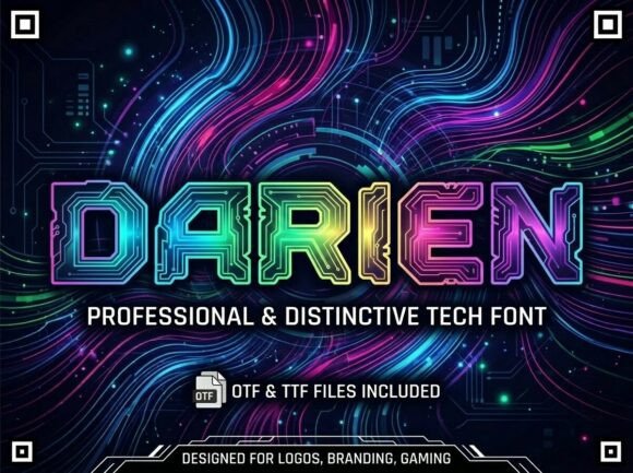 Darien: Evaluating a Precision Display Typeface for Cybernetic and Tech Branding