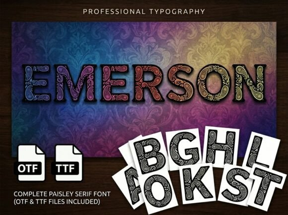 Emerson: Bold Decorative Display Font