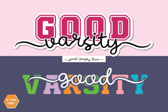Good Varsity Duo: Modern Collegiate Typography