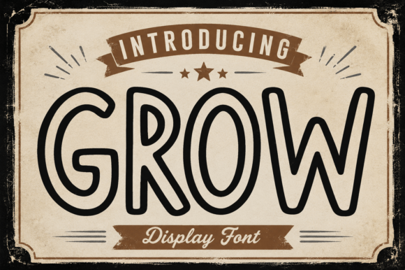 Grow: A Playful Hand-Drawn Display Font