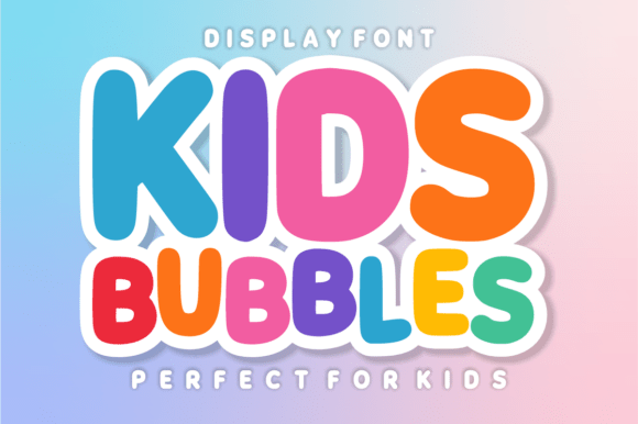 Kids Bubbles Font: Playful Design Asset