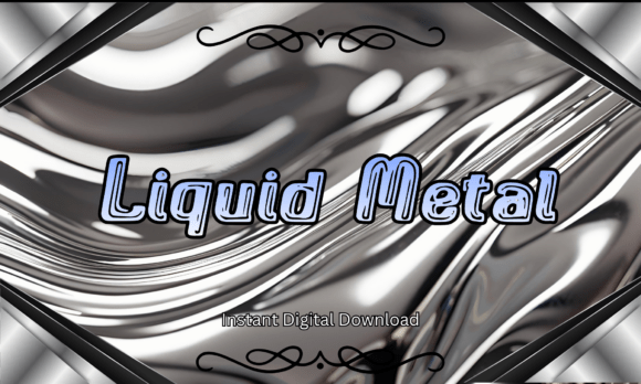 Liquid Metal Font: Sleek Futuristic Type