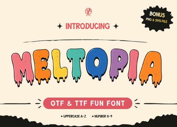 Meltopia: A Playful Display Font for Creative Projects