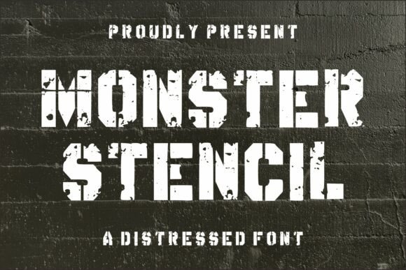 Monster Stencil: Rugged Industrial Typography