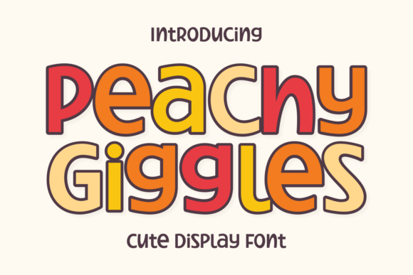 Peachy Giggles: A Playful Display Font for Impact