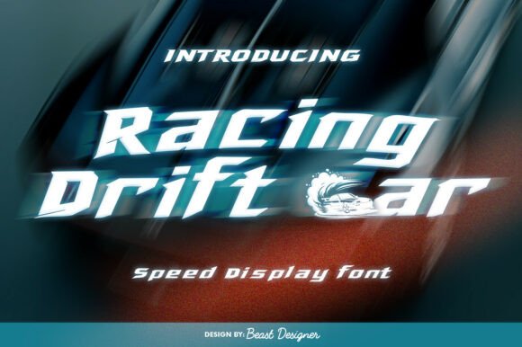Racing Drift Car: Typography That Captures High-Speed Automotive Culture