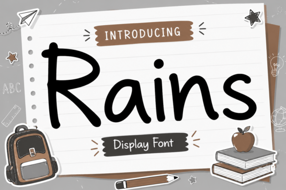 Rains Font: Whimsical Handwritten Type for Creative Projects