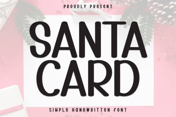 Santa Card: A Handcrafted Font for Warm Designs