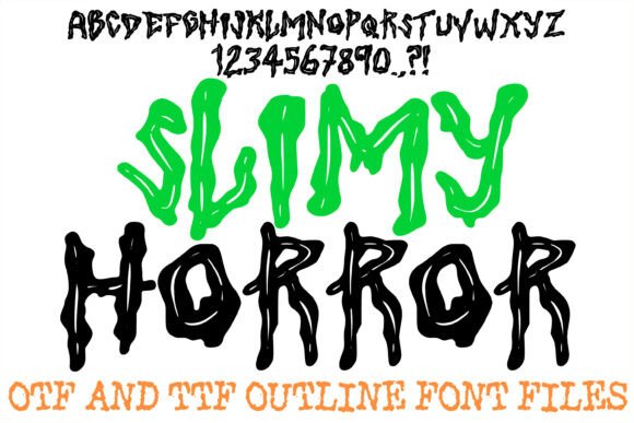 Slimy Horror Font: Viscous Design for Dark Projects